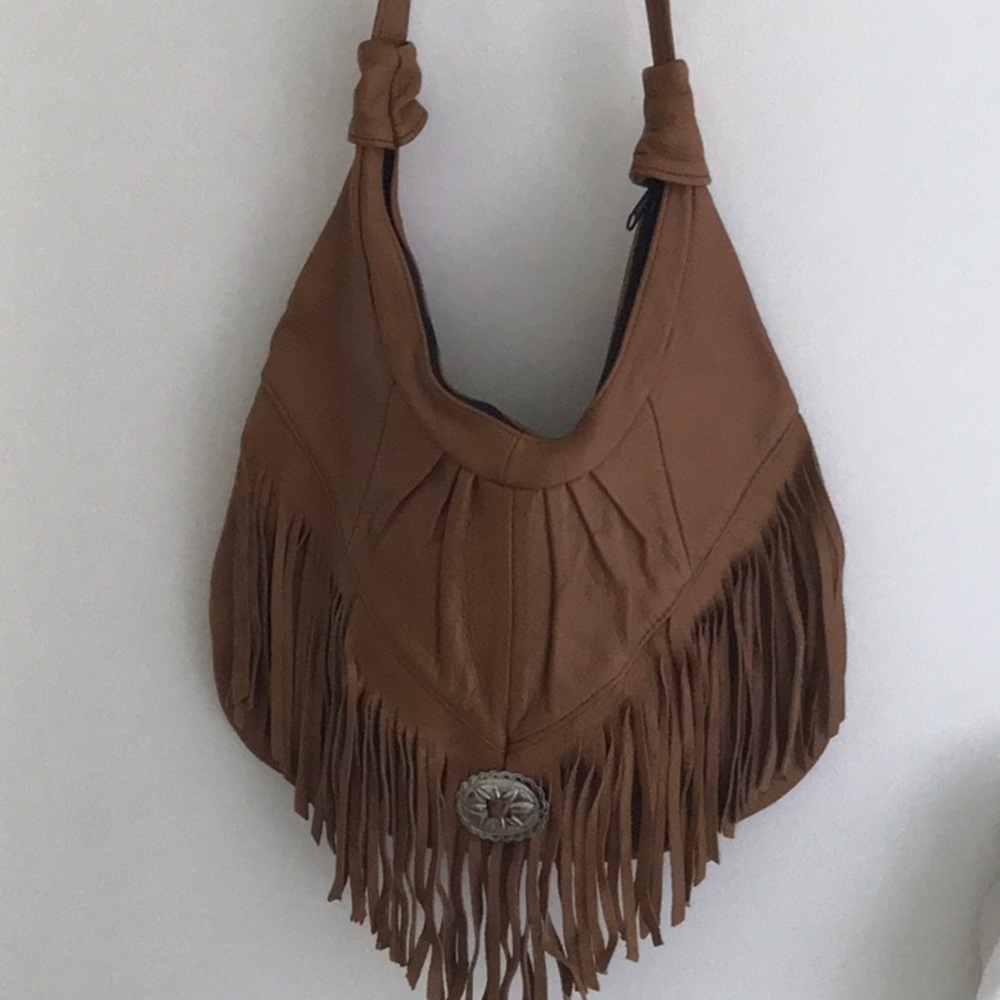 Fringed hobo bag…..western style